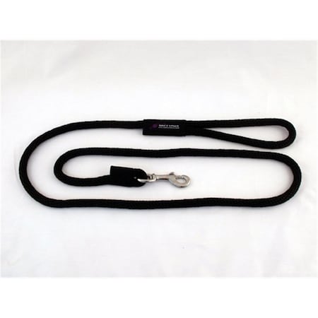 Soft Lines Dog Snap Leash 0.37 In. Diameter By 6 Ft. - Black SO456403